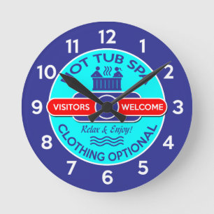 Hot Tube Runde Wanduhr