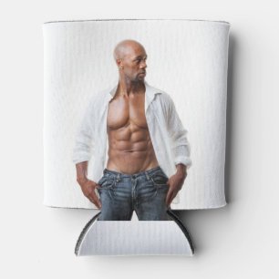Hot Typ Nice Pecs Muscular Abs Beach Shirless Dosenkühler
