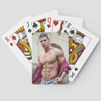 Hot Typ Sexy Bare Brust Open Shirt Hunk Playing Ca Spielkarten