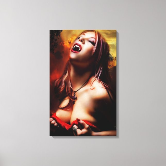 Hot Vampire Lady Canvas Print Leinwanddruck (Vorderseite)