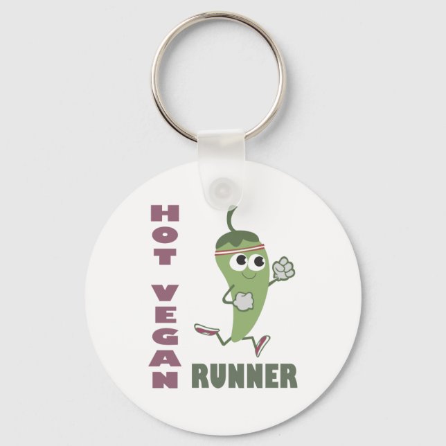 Hot Vegan Runner Schlüsselanhänger (Vorderseite)