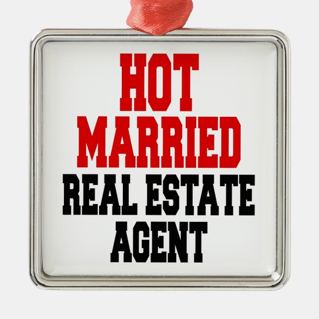 Hot Verheiratet Real Anwesen Agent Silbernes Ornament (Vorne)