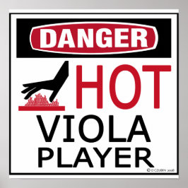 Hot Viola Player Poster