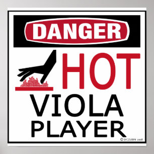 Hot Viola Player Poster