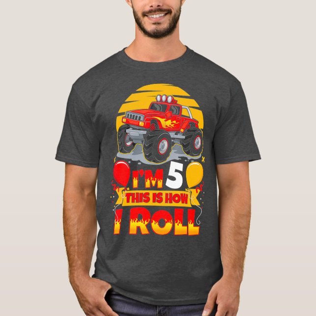 Hot Wheels Birthday Im 5. T-Shirt (Vorderseite)
