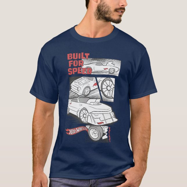 Hot Wheels Built for Speed Comic Panels Freunde T-Shirt (Vorderseite)