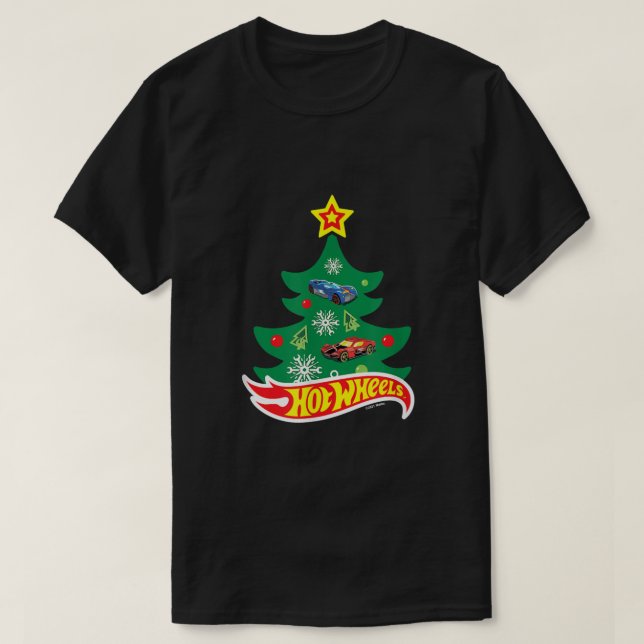 Hot WheelsHot Wheels Weihnachtsbaum T-Shirt (Design vorne)