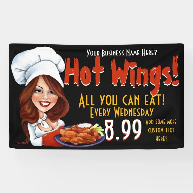 Hot Wings.Buffalo Chicken.Anpassen! Banner (Horizontal)