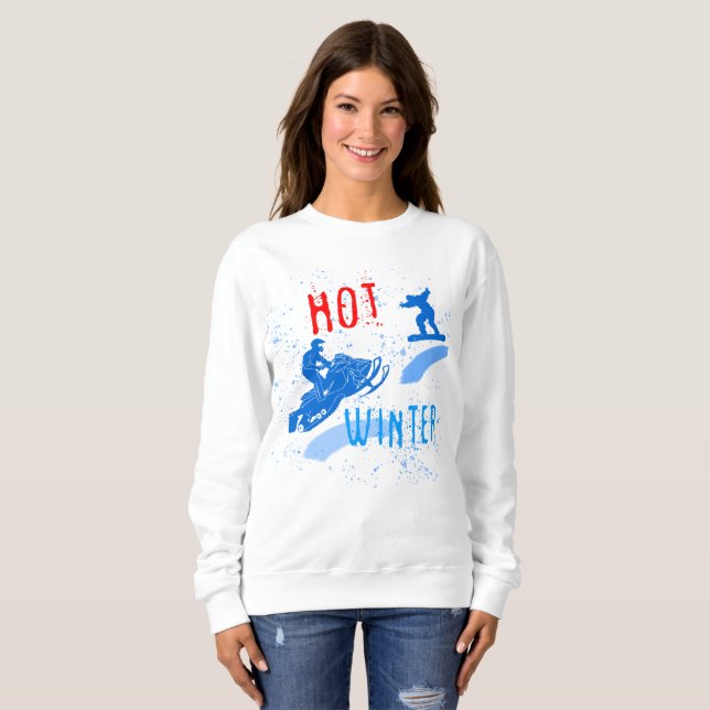 Hot Winter lustig Sweatshirt (Vorne ganz)