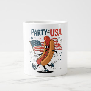 Hotdog 4. Juli Feuerwerk Unabhängigkeitstag Jumbo-Tasse