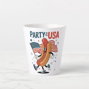 Hotdog 4. Juli Feuerwerk Unabhängigkeitstag Milchtasse