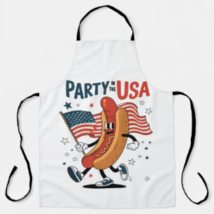 Hotdog 4. Juli Feuerwerk Unabhängigkeitstag Schürze