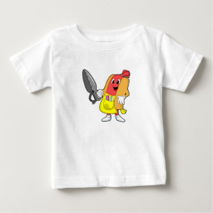 Hotdog als Friseur mit Schere Baby T-shirt