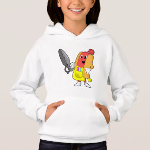 Hotdog als Friseur mit Schere Hoodie