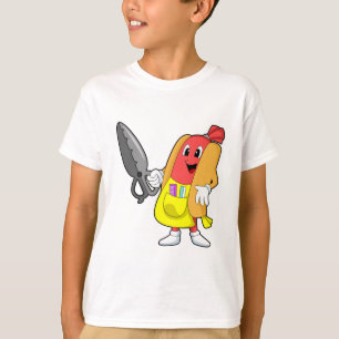Hotdog als Friseur mit Schere T-Shirt