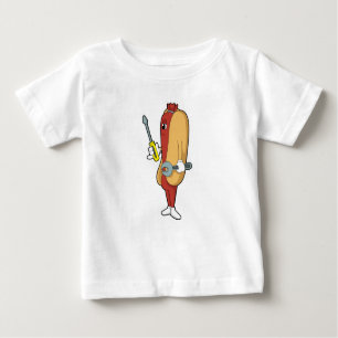 Hotdog als Mechaniker mit Tool Baby T-shirt