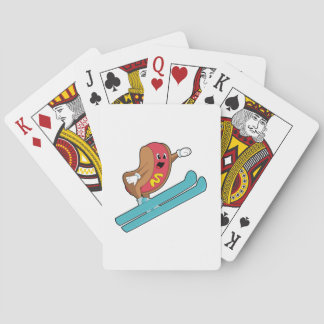 Hotdog als Ski-Jumper mit Ski.PNG Spielkarten