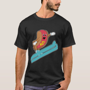 Hotdog als Ski-Jumper mit Ski.PNG T-Shirt