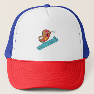 Hotdog als Ski-Jumper mit Ski.PNG Truckerkappe