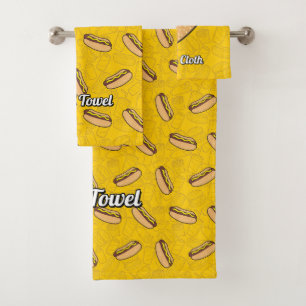 Hotdog Badhandtuch Set