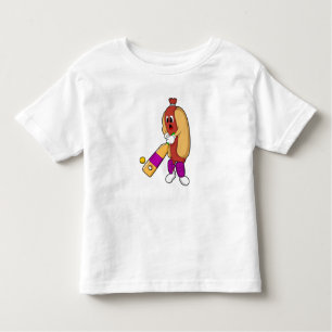 Hotdog bei Cricket mit Cricket-Schläger Kleinkind T-shirt