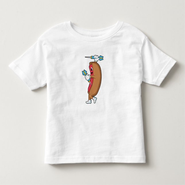 Hotdog bei Darts mit Dart.PNG Kleinkind T-shirt (Vorderseite)