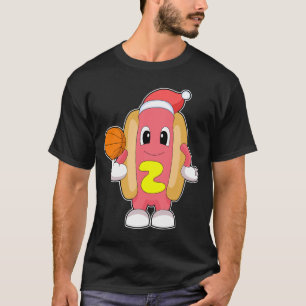 Hotdog Christmas Basketball T-Shirt