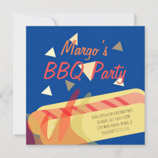 Hotdog-Cookout-GRILLEN Geburtstagsparty Einladung
