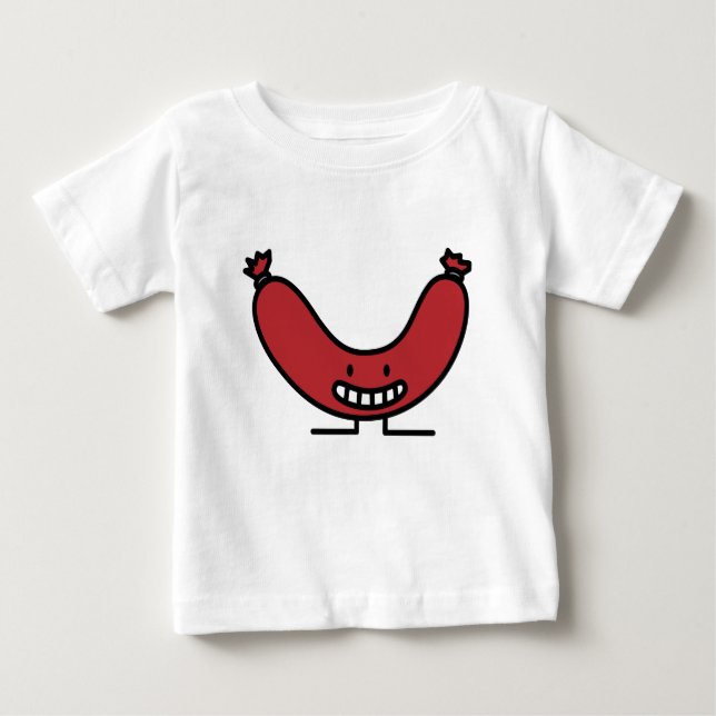 Hotdog der Wurstschweinefleischrindfleisch Baby T-shirt (Vorderseite)