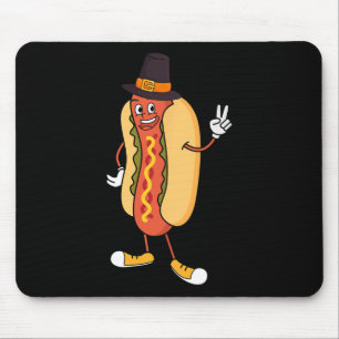 Hotdog Erntedank Day Funny Food Herbst Herbstfoss Mousepad