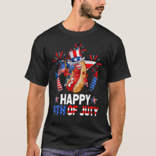 Hotdog Fireworks American Flag Happy 4. Juli T-Shirt