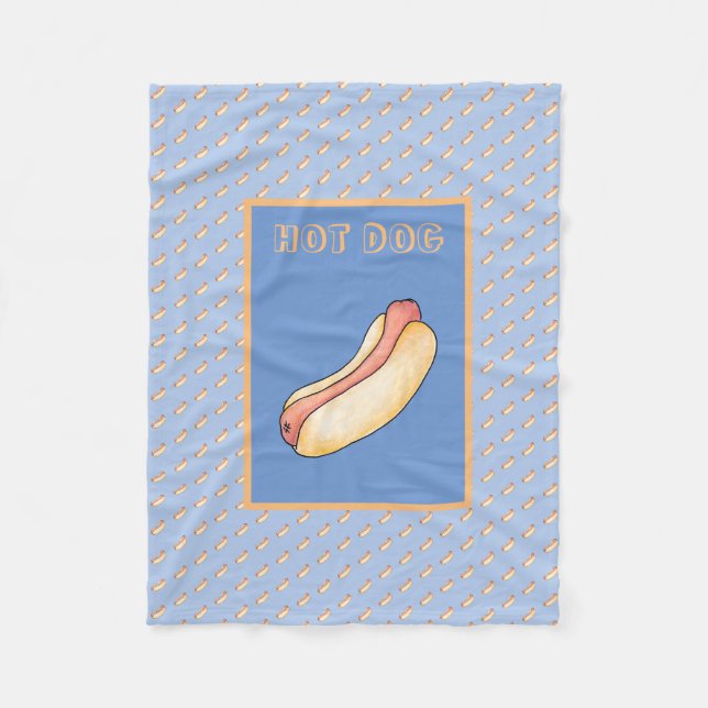 Hotdog Fleecedecke (Vorderseite)