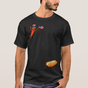 Hotdog Freedom Dive Lustiger Onkel Sam Hot Dog T-Shirt