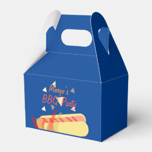 Hotdog-Grillfest- BBQ-Geburtstagsfeier Blau   Geschenkschachtel