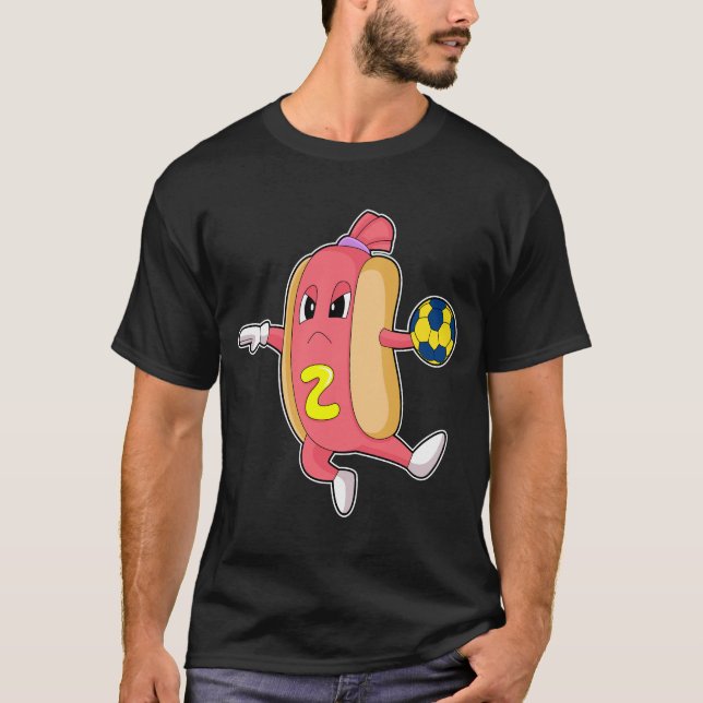 Hotdog Handball-Spieler Handball T-Shirt (Vorderseite)