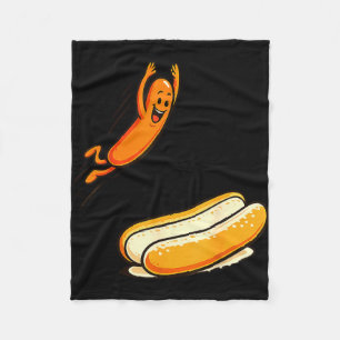 Hotdog-Hochsprung Fleecedecke