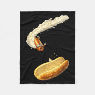 Hotdog Hochsprung lustige Männer Frauen Outfits Ho Fleecedecke