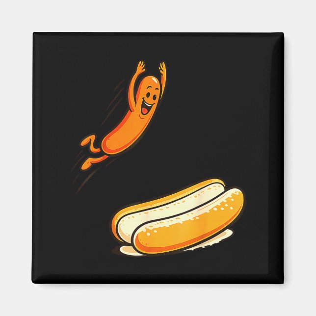 Hotdog Hochsprung  Magnet (Vorne)
