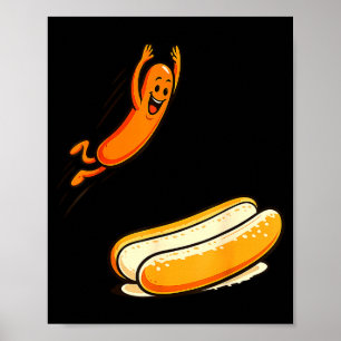 Hotdog Hochsprung Poster