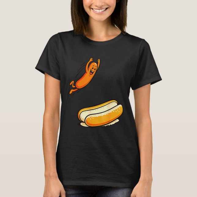 Hotdog Hochsprung  T-Shirt (Vorderseite)