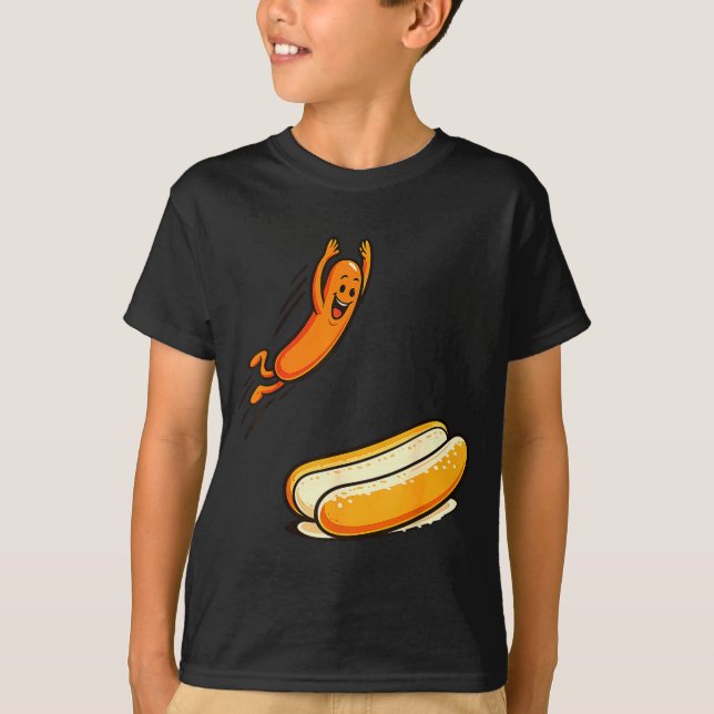 Hotdog Hochsprung  T-Shirt (Vorderseite)