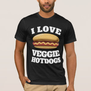 HOTDOG I LIEBE VEGGIE HOTDOGS VEGANE T - SHIRT