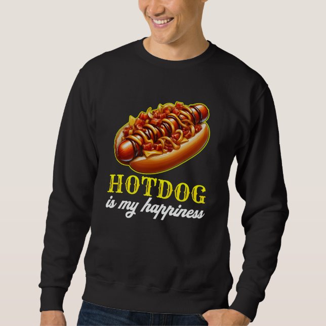 Hotdog ist mein Glück Sweatshirt (Vorderseite)