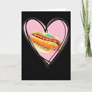 Hotdog ist mein Valentinstag ich liebe Hot-dog ich Karte