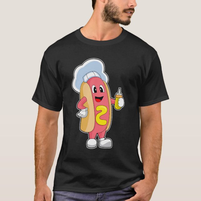 Hotdog Koch Mustard T-Shirt (Vorderseite)