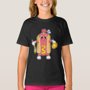 Hotdog-Malerei Pinsel Farbe T-Shirt