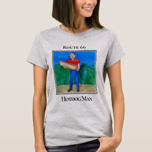 Hotdog-Mann, Route 66 in Atlanta, Illinois T-Shirt