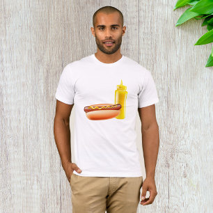 Hotdog mit Senf-Flasche Männer T - Shirt