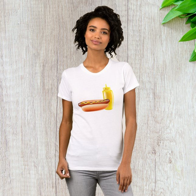 Hotdog mit Senf-Flasche T - Shirt (Von Creator hochgeladen)