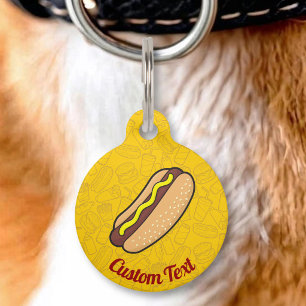 Hotdog Namensschild Haustiermarke